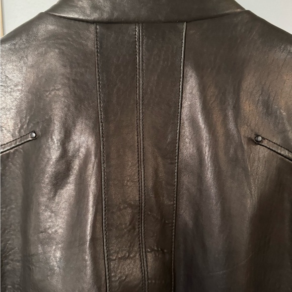 Black Rivet Black Bomber Jacket with Ribbed Waistband - Picture 7 of 10